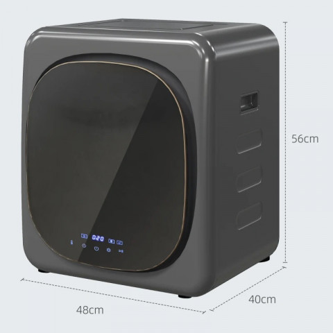 Mini sušička prádla s dotykovým LED displejem, 6 programů | šedá č.2