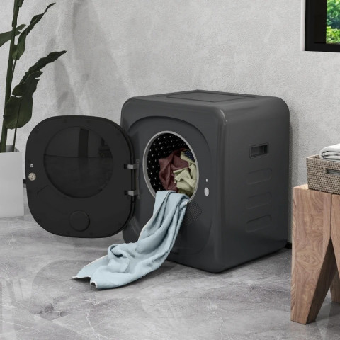 Mini sušička prádla s dotykovým LED displejem, 6 programů | šedá č.4