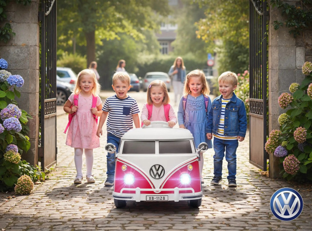 Elektrické dětské autíčko Volkswagen T1 | červené č.4