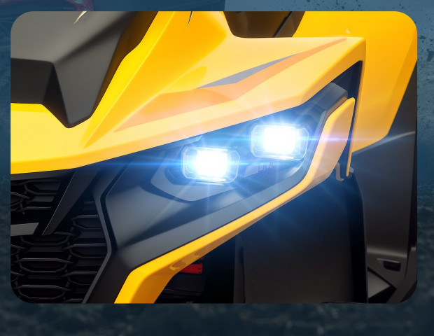 Elektrická dětská čtyřkolka se 2 motory | žlutá č.6