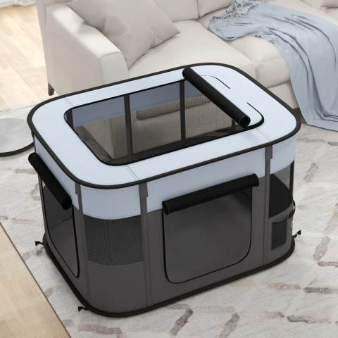 Skládací bouda pro štěňata, 94 x 74 x 60 cm | šedá č.4