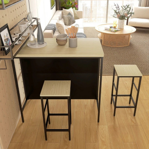 Barový set 3 ks stůl + 2 židle | dub č.4