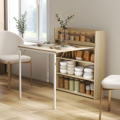 Rozkládací jídelní stůl se 4 patry 78,5 x 91 x 93 cm | dub č.1