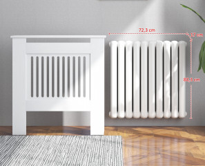 Kryt radiátoru 78 x 19 x 81cm | bílý č.2