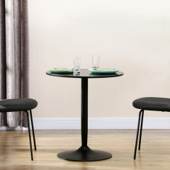 Kulatý kuchyňský stůl pro 2 osoby Ø70 x 75 cm | černý č.3