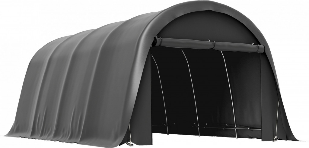 Vodotěsný skladovací stan s odnímatelnými bočními stěnami 3x6m | šedý