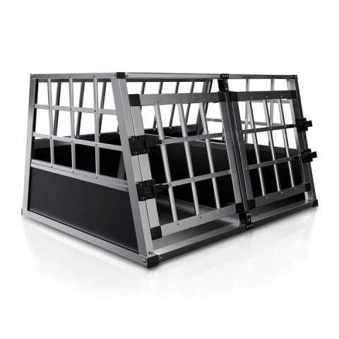 Přepravní hliníkový box pro psy do auta 89 x 70 x 51 cm č.3