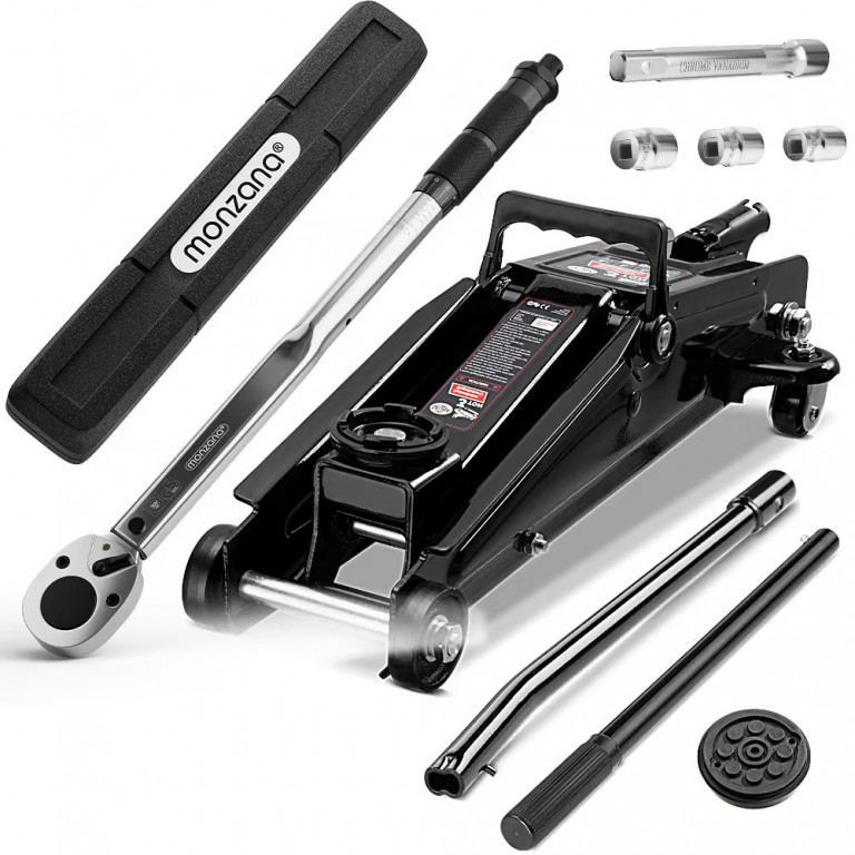 Zvedák auta 3t 135-400 mm + momentový klíč