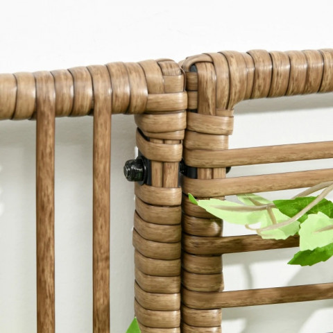 Polyratanový vyvýšený záhon s mříží 103 x 103 x 29 cm | pískový č.5