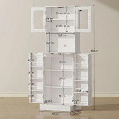 Kuchyňská skříň 60 x 39,5 x 180 cm | bílá č.3