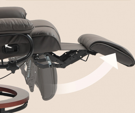 Polohovatelné otočné TV křeslo | hnědé č.4