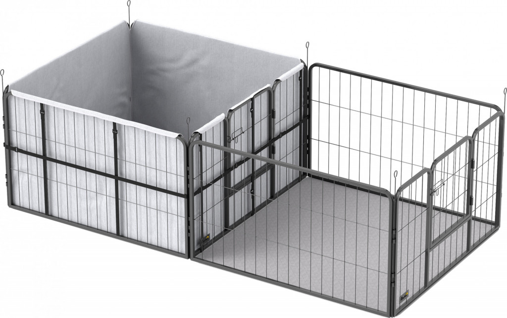 Porodní box pro štěňata 203 x 102 x 60 cm | černý