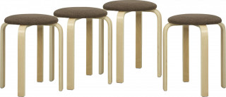 Stohovatelné jídelní stoličky, 4 kusy | hnědé č.1