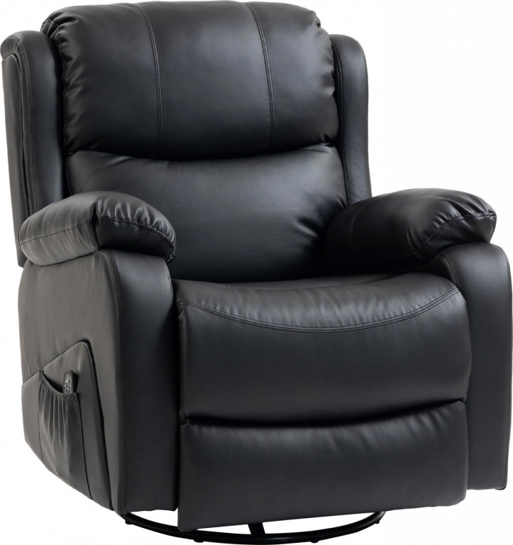 Manuálně nastavitelné masážní křeslo | černé