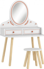 Dětský toaletní stolek se zrcadlem | bílý č.1