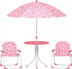 Dětská sedací souprava se slunečníkem | růžová č.1