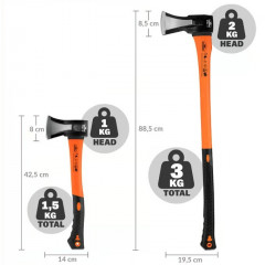 Sada 2 ks seker | Černá / Stříbrná / Oranžová č.2