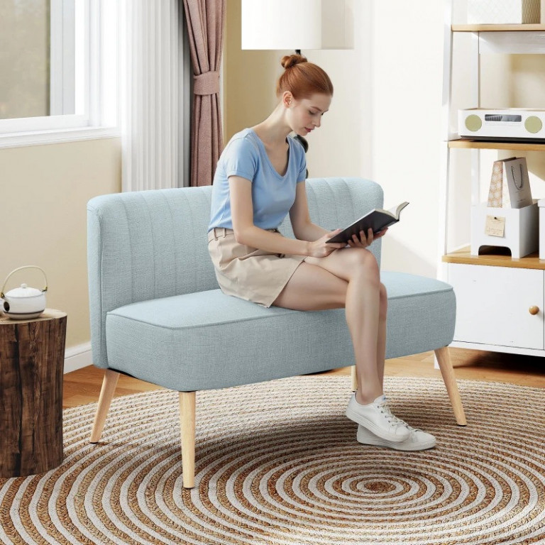 Látková pohovka 117 x 56,5 x 77 cm | světle zelená