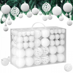 Bílé vánoční ozdoby – 100 ks č.1