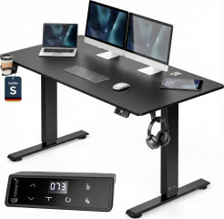 Výškově nastavitelný stůl 120×60 cm | černý č.1