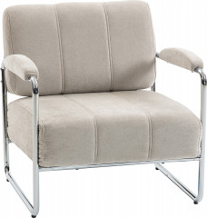 Čalouněné křeslo s širokým sedákem | béžové č.1