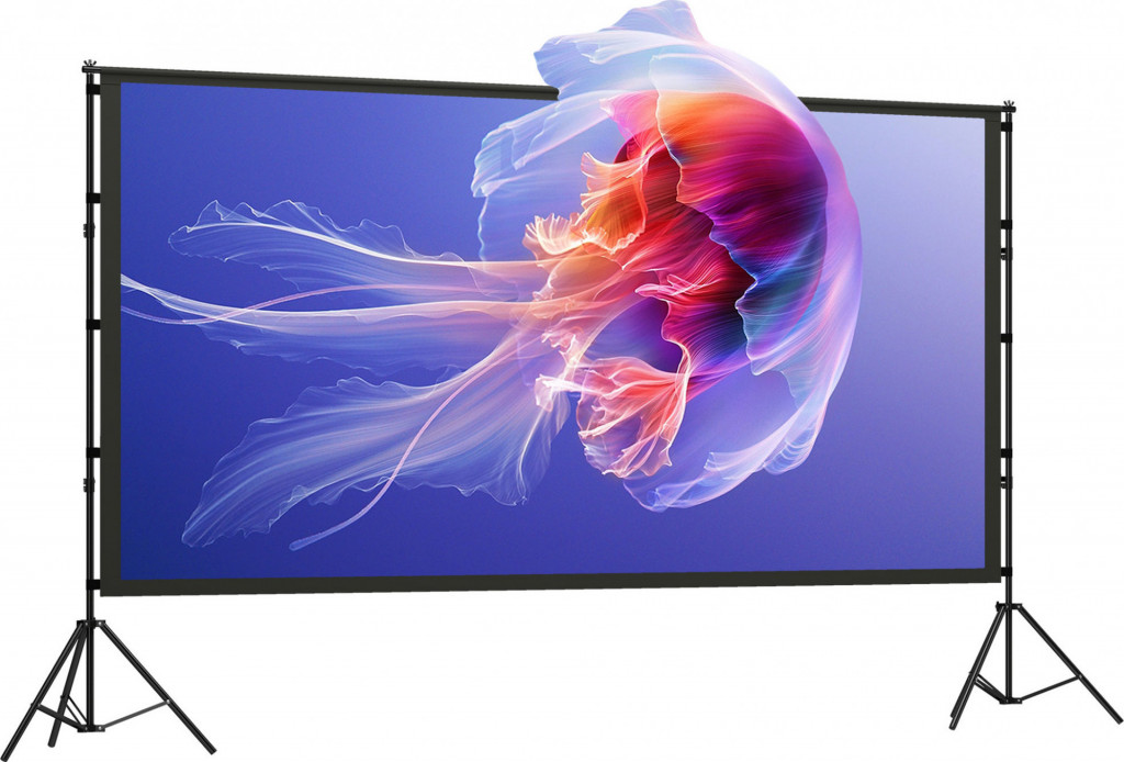 Projekční plátno 263 x 148 cm | bílé + černé