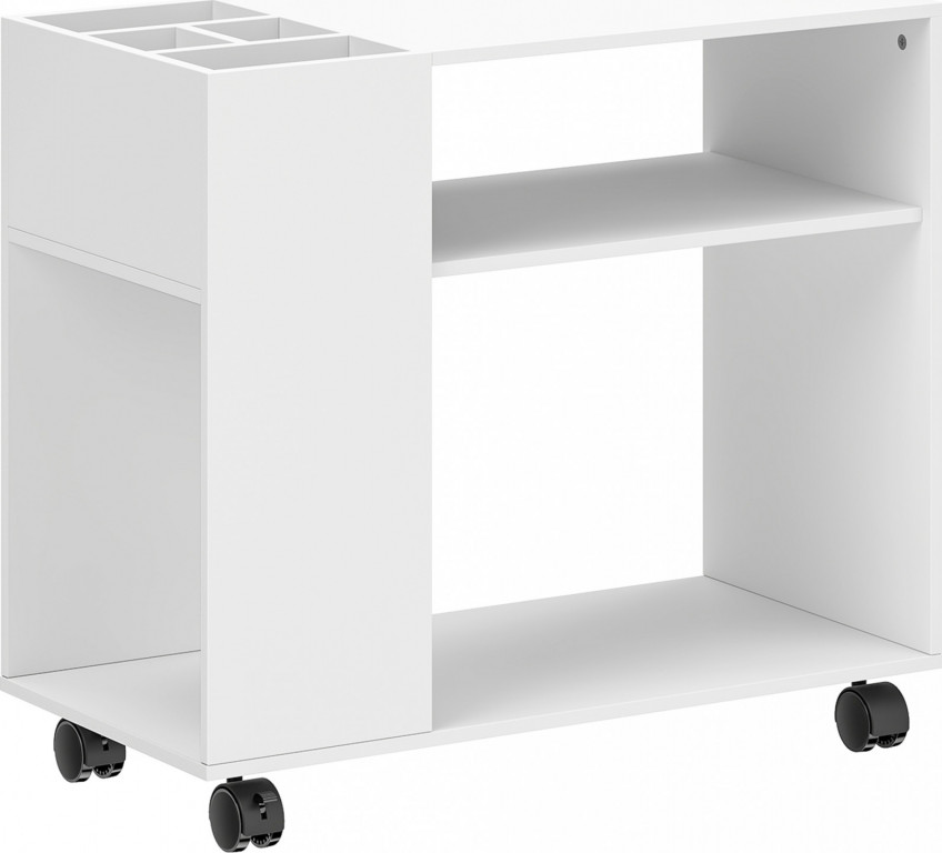 Kancelářský stolek na tiskárnu 70 x 34 x 60 cm | bílý