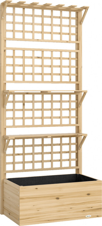 Vyvýšený záhon s mříží a závěsnou střechou | přírodní