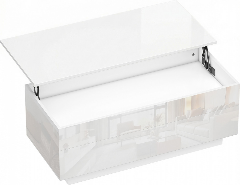 Konferenční stolek výškově nastavitelný | bílý