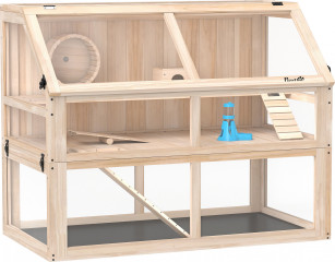 Dřevěná klec pro křečky 95 x 53 x 76 cm | přírodní č.1