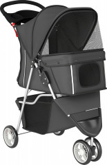 Kočárek pro psy a kočky | tmavě šedý č.1