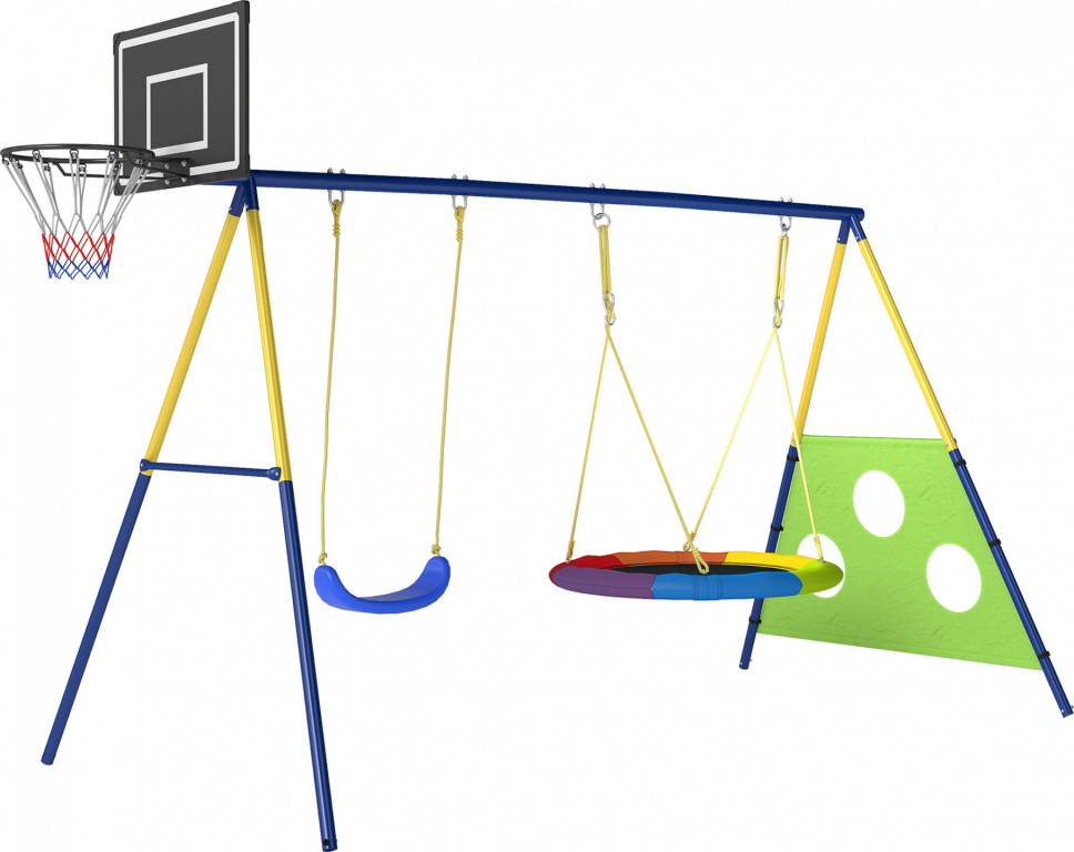 Dětská houpačka 4 v 1, 288 x 160 x 220 cm | vícebarevná