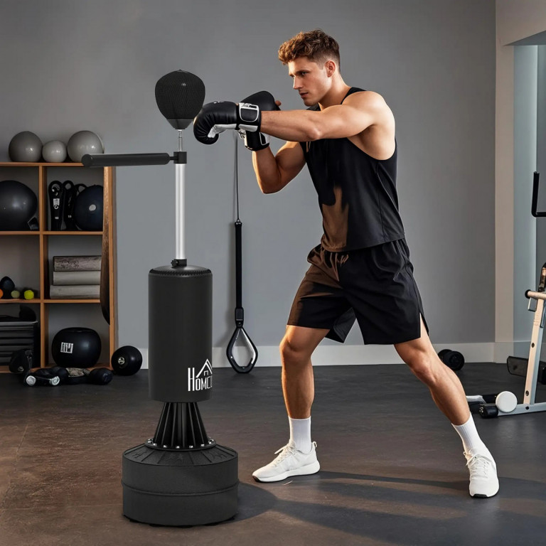 Stojanový boxovací pytel 3v1 88 x 48 x 155-205 cm | černý