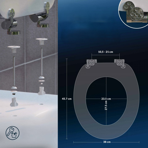 WC sedátko Waterdrops s tlumeným dovíráním č.4