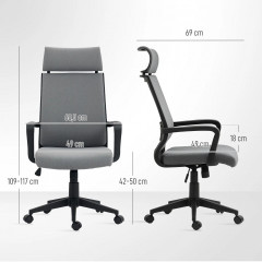 Ergonomická kancelářská židle s područkami | tmavě šedá č.3