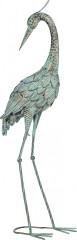 Zahradní socha volavky 88 cm | zelená + bronz č.1