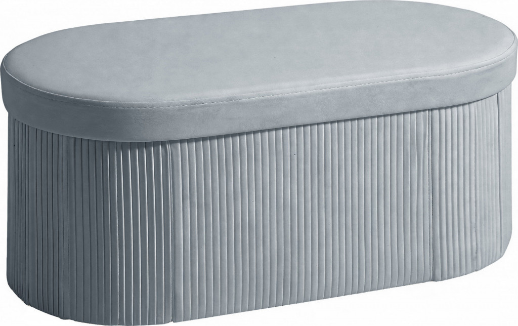 Skládací čalouněná lavice 76 x 38 x 35 cm | tmavě šedá