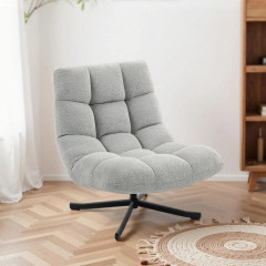 Moderní čalouněné křeslo se zkříženými nohami | světle šedé č.3