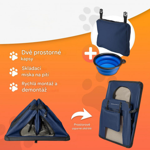 Přepravní box pro psy 101x69x70cm | modrý č.3