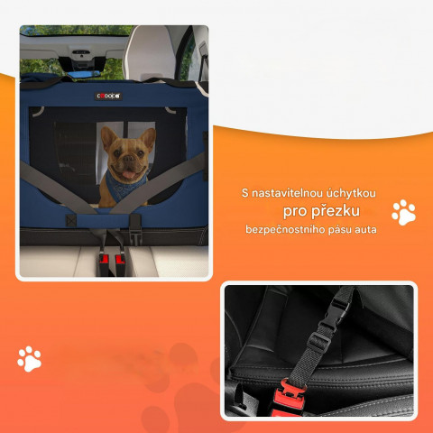 Přepravní box pro psy 101x69x70cm | modrý č.4