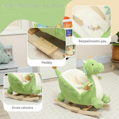 Dětský houpací Dinosaur | zelený č.3