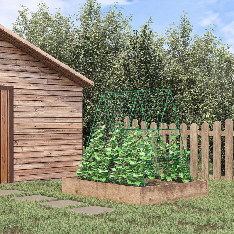 Podpěra pro popínavé rostliny 180 x 100 x 180 cm | zelená