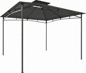 Voděodolný stabilní zimní zahradní altán 3 x 3 m | tmavě šedý č.1