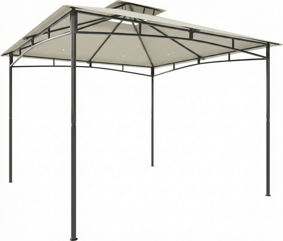 Voděodolný stabilní zimní zahradní altán 3 x 3 m | krémově bílý