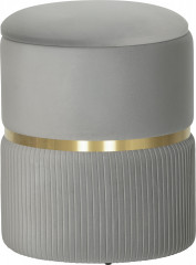 Odkládací taburet 36 x 36 x 44 cm | světle šedý č.1