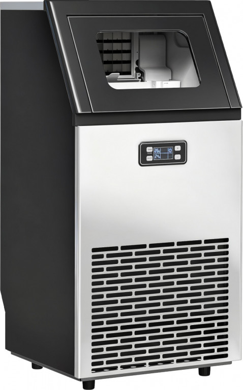 Komerční výrobník ledu se zásobníkem na 11 kg ledu | stříbrný + černý
