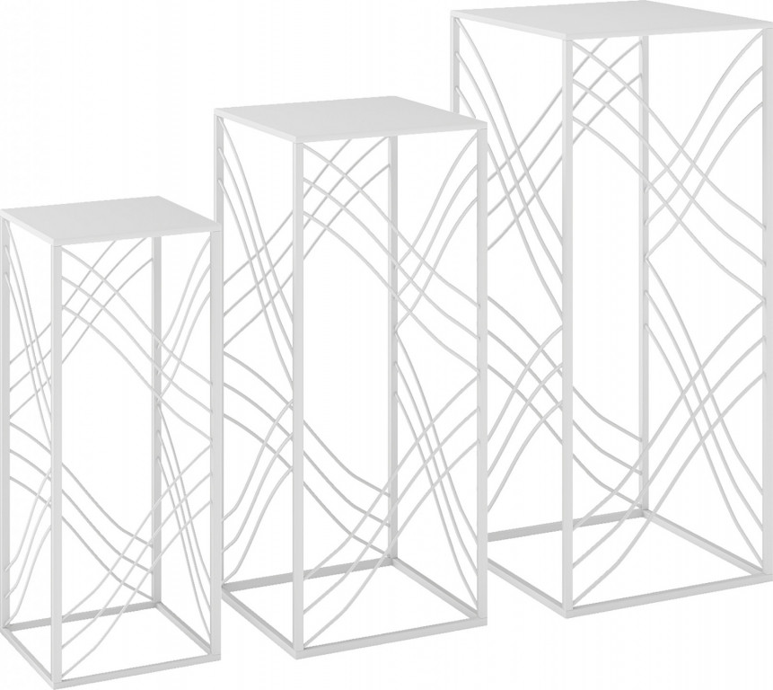 3 stojany na květiny | bílé