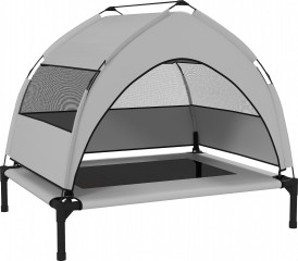 Vyvýšený pelíšek pro středně velké psy 76 x 61 x 60 cm | světle šedý č.1