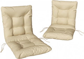2 polštáře na židli 120 x 50 x 8 cm | béžové č.1