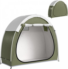 Garážový stan pro 2 kola 200 x 80 x 170 cm | zelený + tmavě šedý č.1